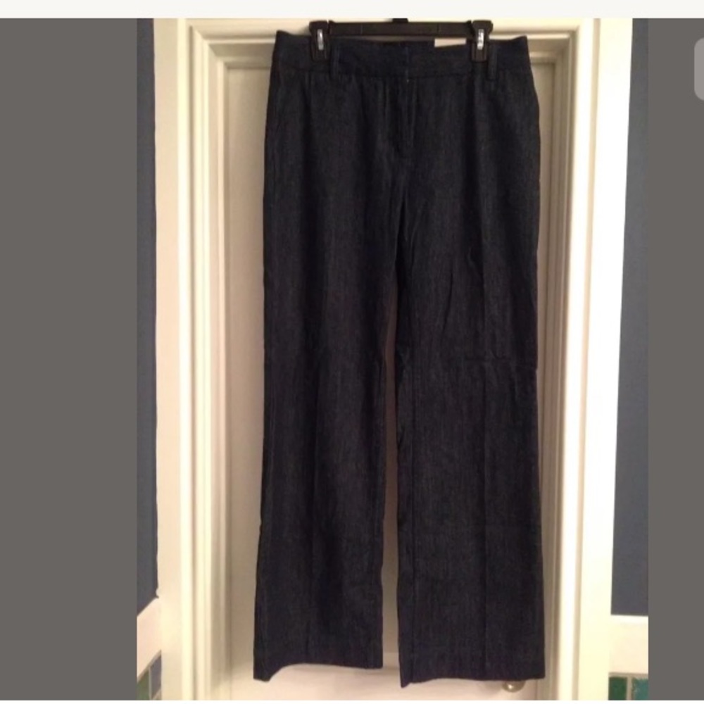 NWT Van Heusen High Rise Dark Wash Trouser Leg Jeans 8 R